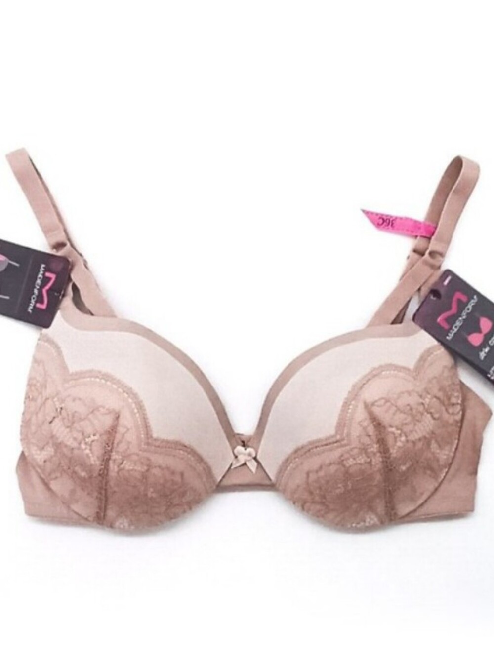 New WonderBra + Maidenform Love the Lift Push Up Strappy Lace Demi Bra DM9900L
